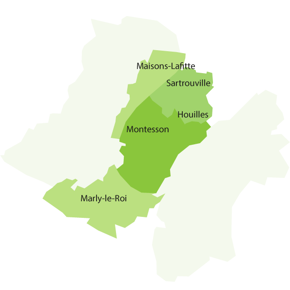 Cartographie territoire du centre hospitalier Théophile Roussel Montesson pour les adultes