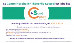 Le Centre Hospitalier Théophile Roussel de nouveau recompensé pour sa politique culturelle